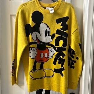 Yellow Mickey Mouse Sweater